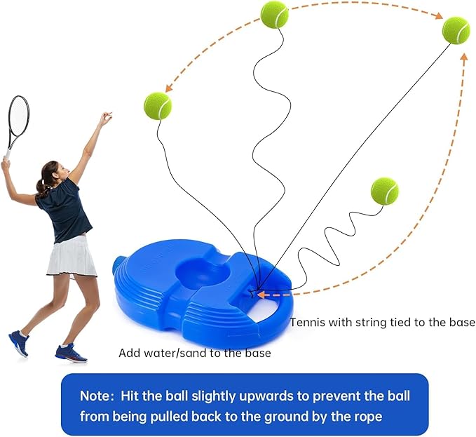Tennis Training Tool with Rebound Cord