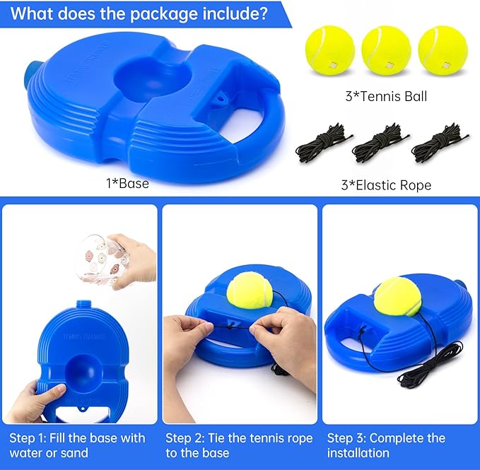 Tennis Training Tool with Rebound Cord