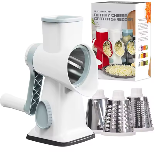 3-in-1 Drum Grater – Manual, Versatile & Safe
