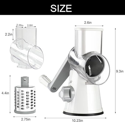 3-in-1 Drum Grater – Manual, Versatile & Safe