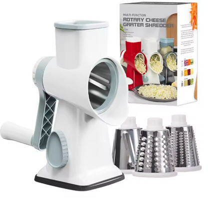 3-in-1 Drum Grater – Manual, Versatile & Safe